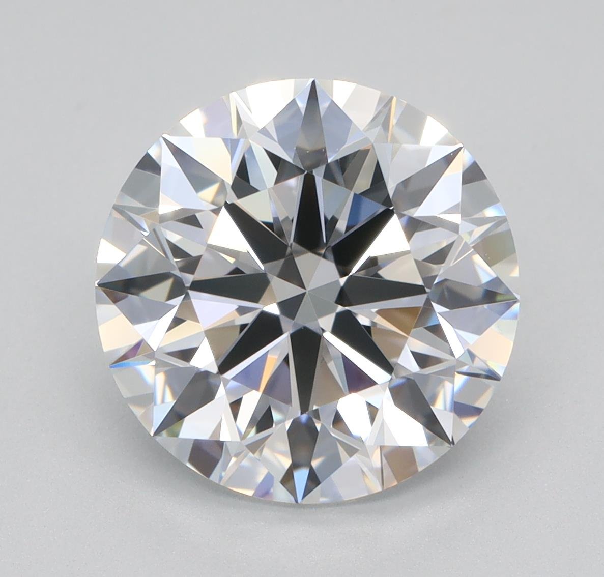 3.04ct E VVS2 Rare Carat Ideal Cut Round Lab Grown Diamond