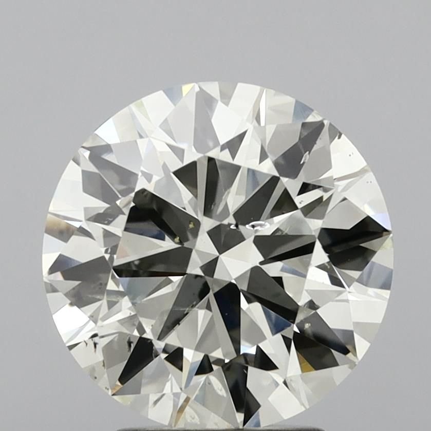 3.19ct J SI2 Excellent Cut Round Diamond