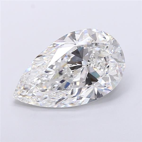 8.01ct F VS2 Rare Carat Ideal Cut Pear Lab Grown Diamond