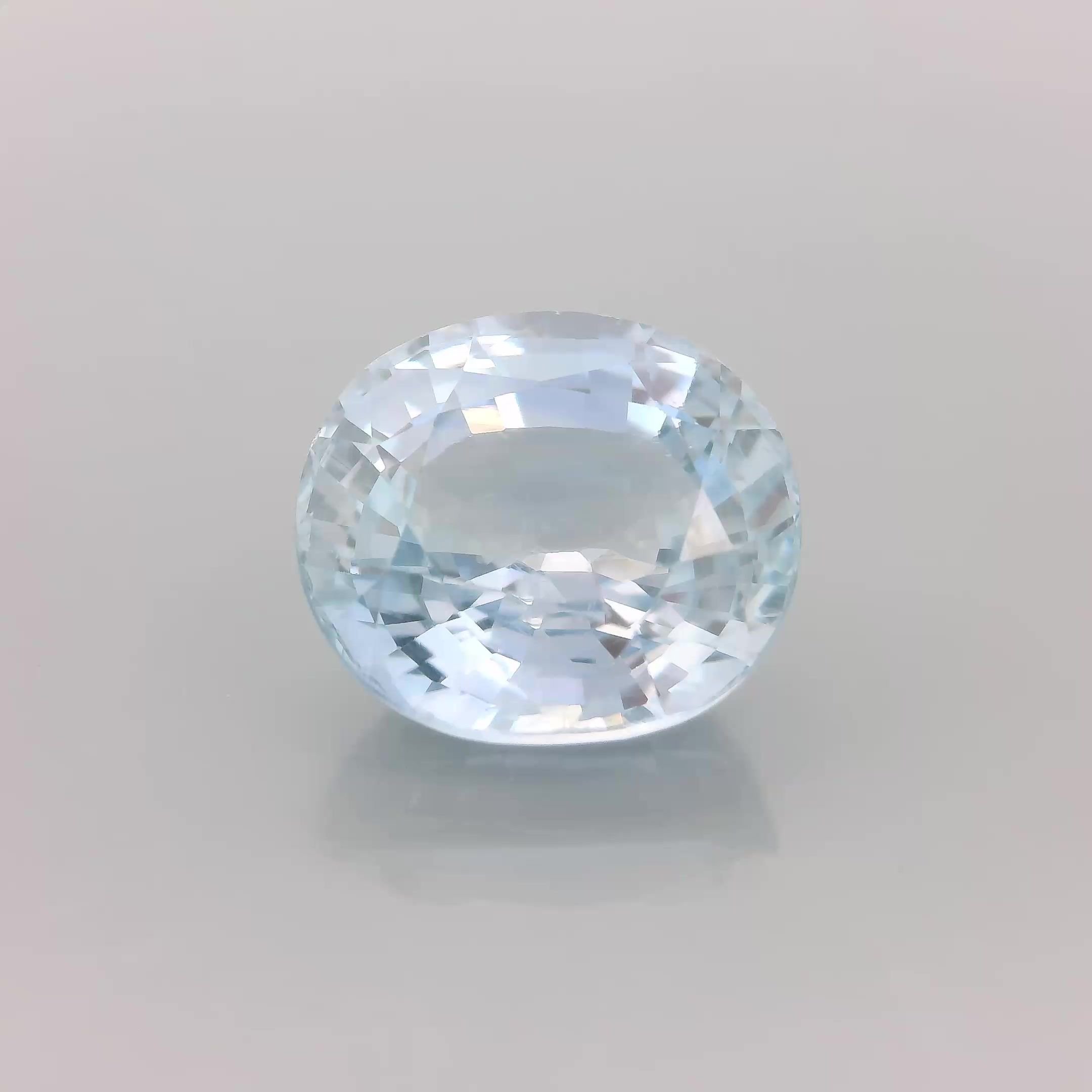 5.13 Carat Light Blue Oval Sapphire
