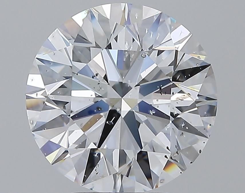 3.96ct D SI2 Rare Carat Ideal Cut Round Diamond
