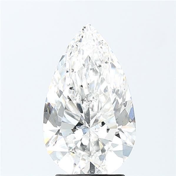 3.09ct E SI2 Rare Carat Ideal Cut Pear Lab Grown Diamond