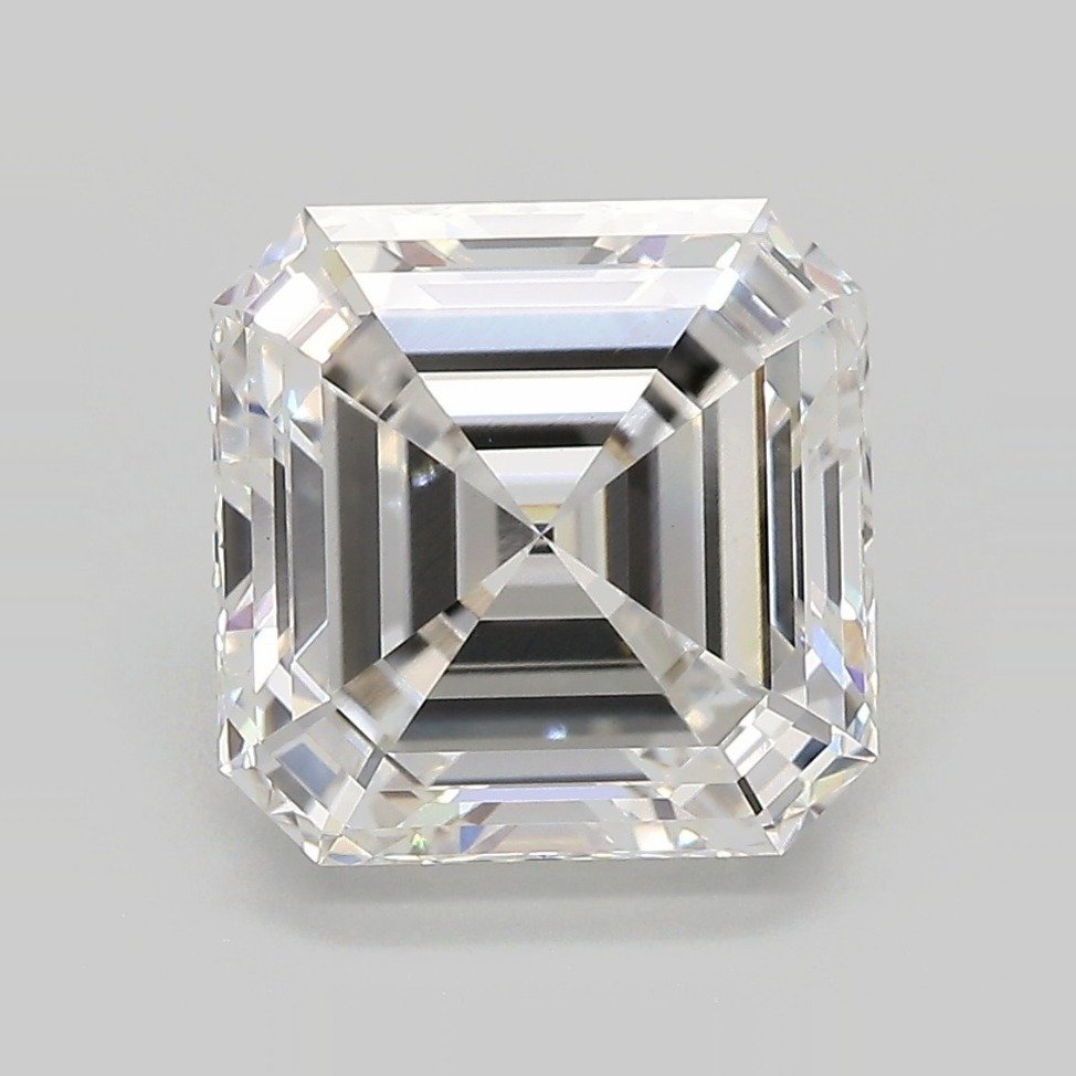 5.06ct F VS1 Excellent Cut Asscher Lab Grown Diamond