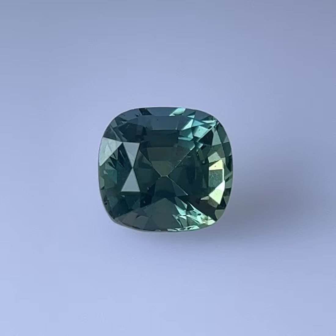 2.29 Carat Teal Cushion Sapphire