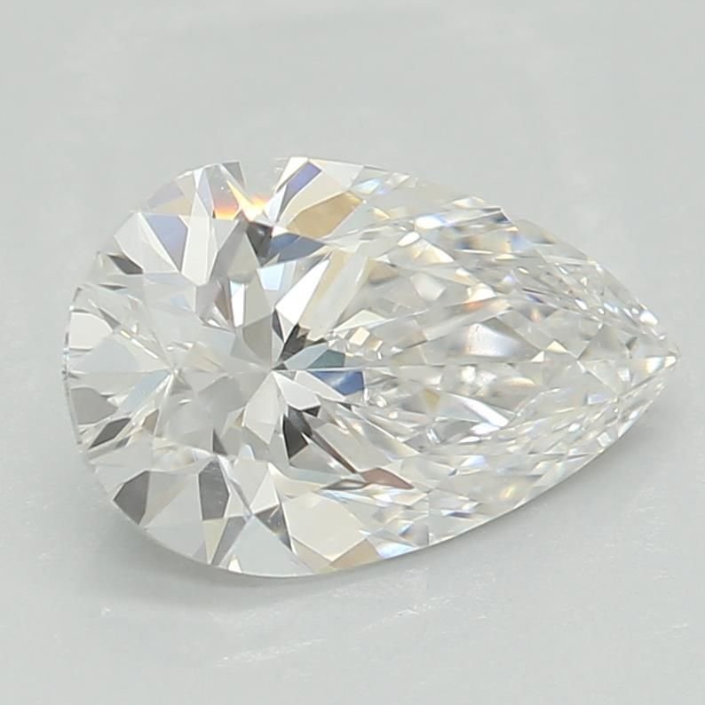0.77ct D VVS2 Rare Carat Ideal Cut Pear Lab Grown Diamond