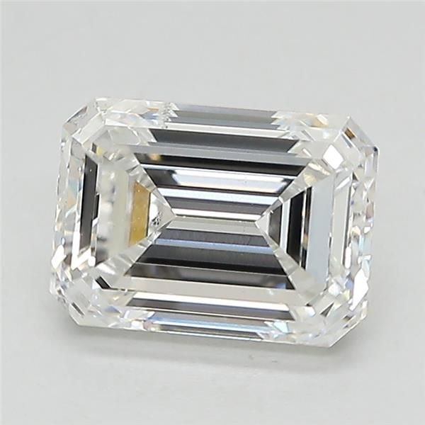 2.01ct E SI1 Rare Carat Ideal Cut Emerald Lab Grown Diamond