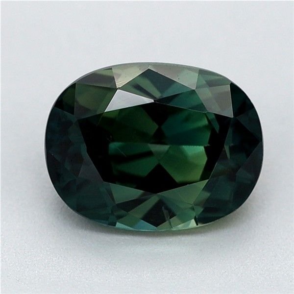 1.06 Carat Teal Cushion Sapphire