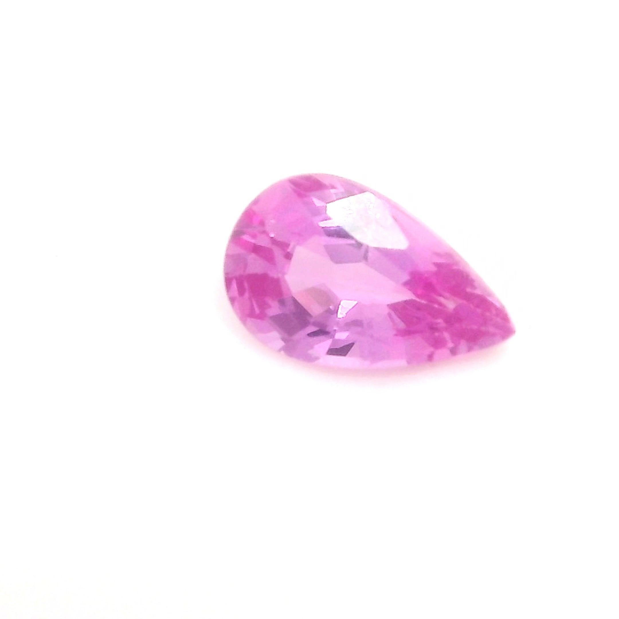 0.49 Carat Pink Pear Sapphire