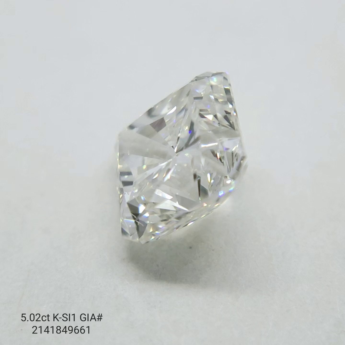 5.02ct K SI1 Very Good Cut Radiant Diamond