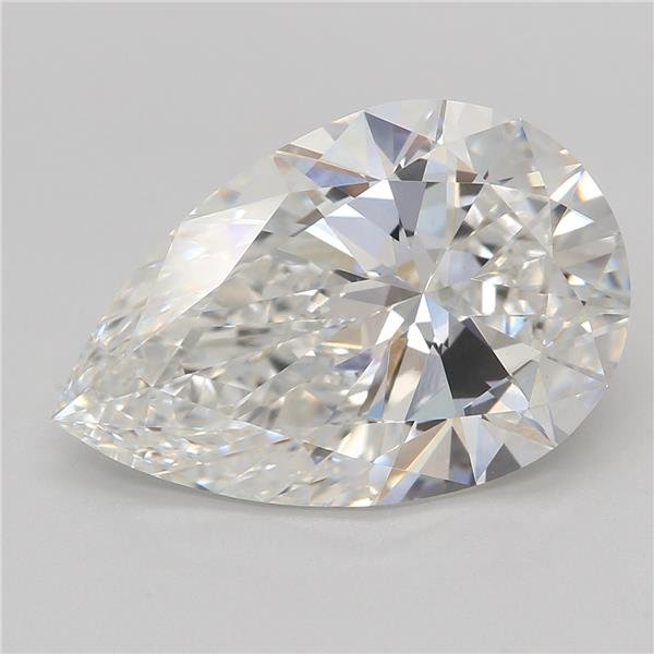 4.03ct F VS1 Rare Carat Ideal Cut Pear Lab Grown Diamond