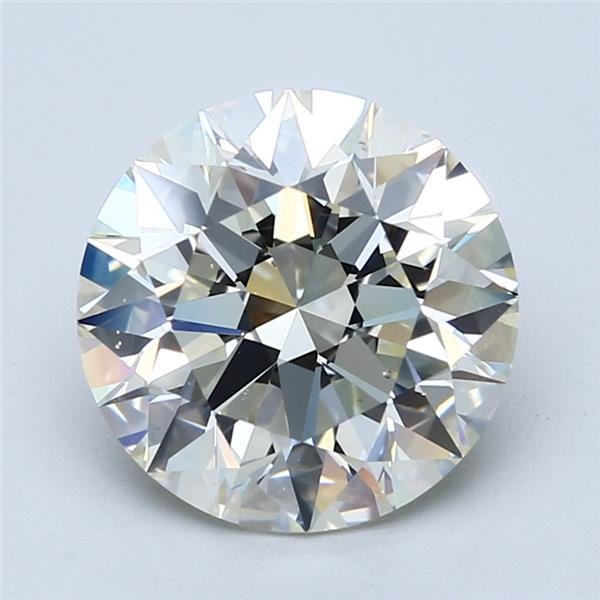 4.25ct K SI1 Rare Carat Ideal Cut Round Diamond