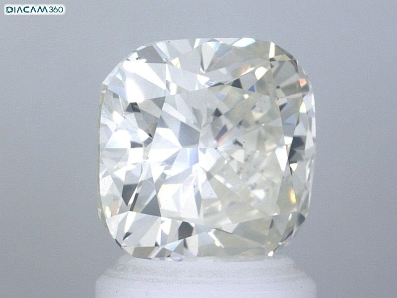 3.06ct K SI2 Rare Carat Ideal Cut Cushion Diamond