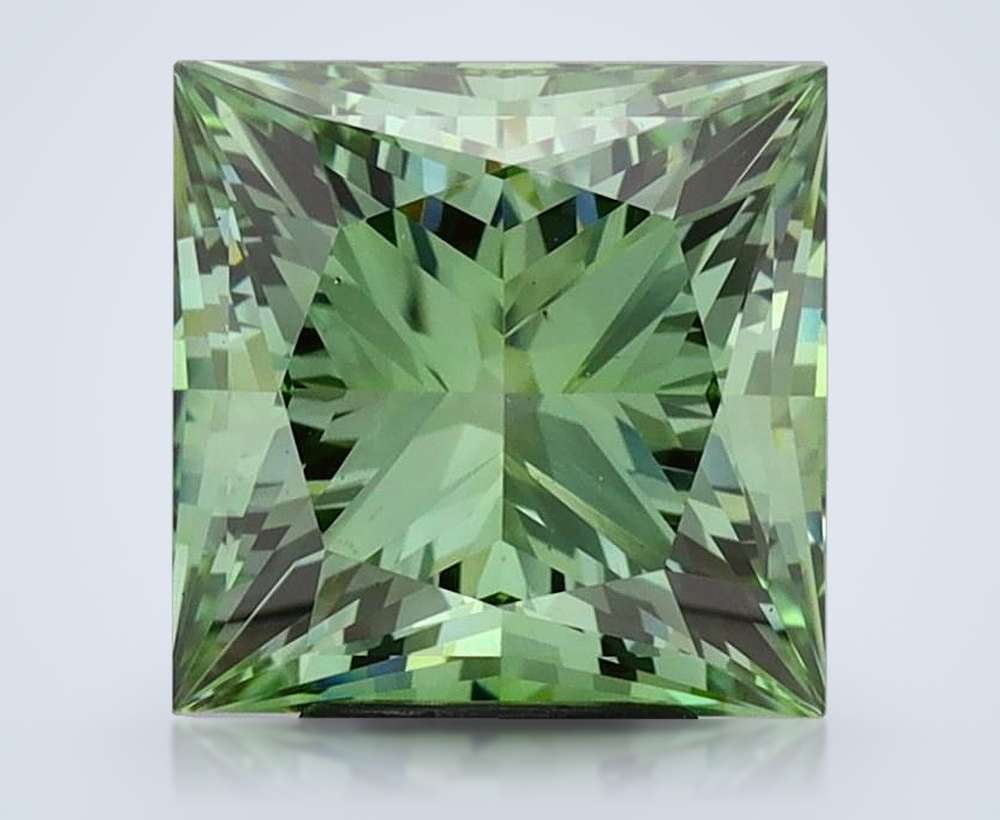 6.00 Ct. Fancy Vivid Green Princess Lab Diamond