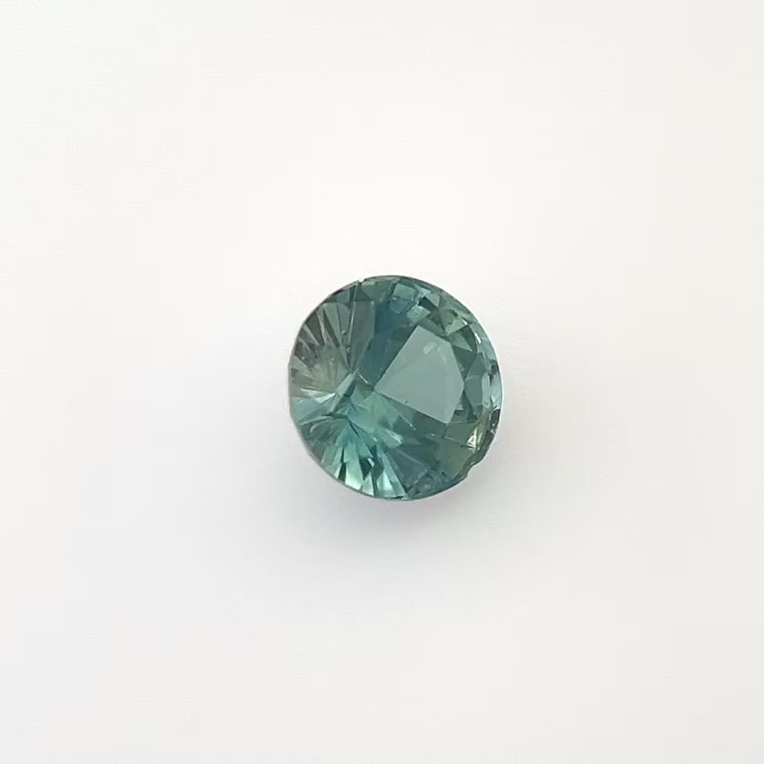 2.61 Carat Teal Round Sapphire