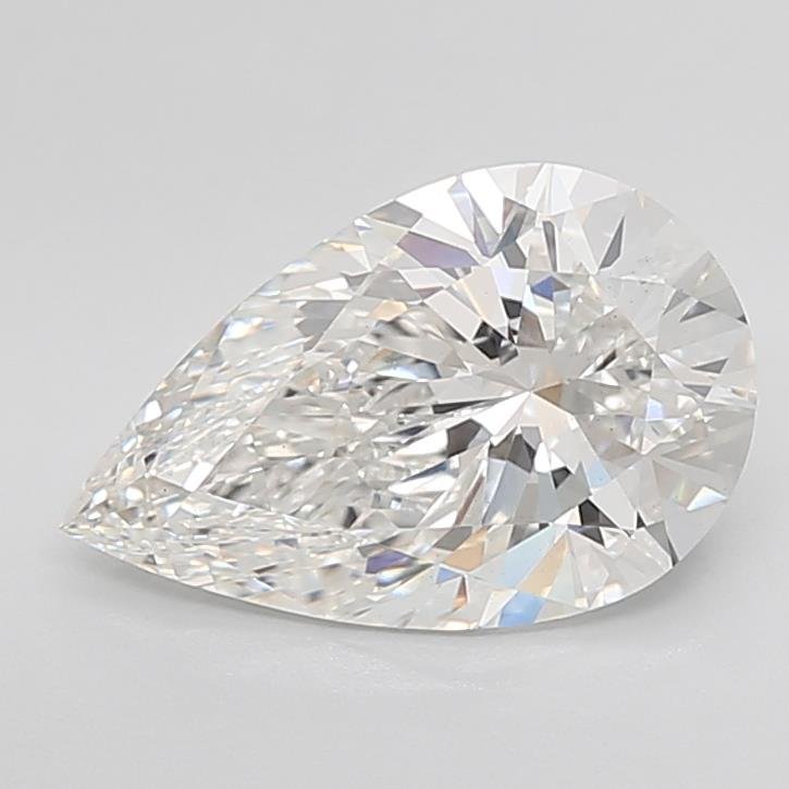 4.10ct F VS1 Rare Carat Ideal Cut Pear Lab Grown Diamond