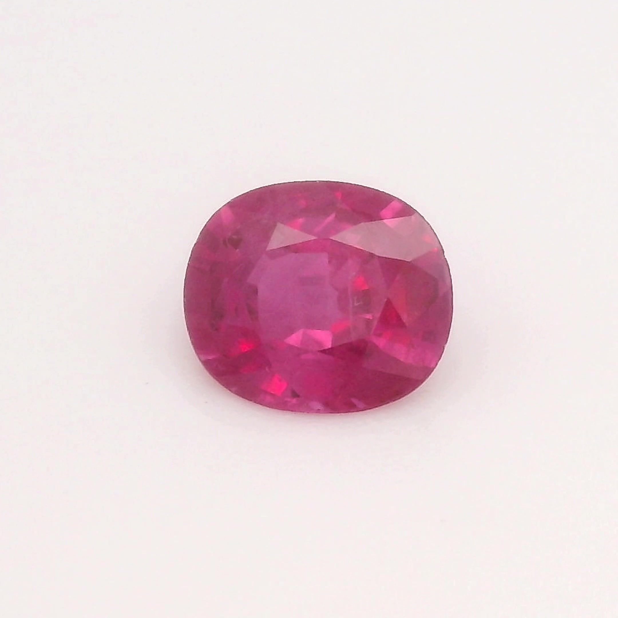 0.40 Carat Red Cushion Ruby