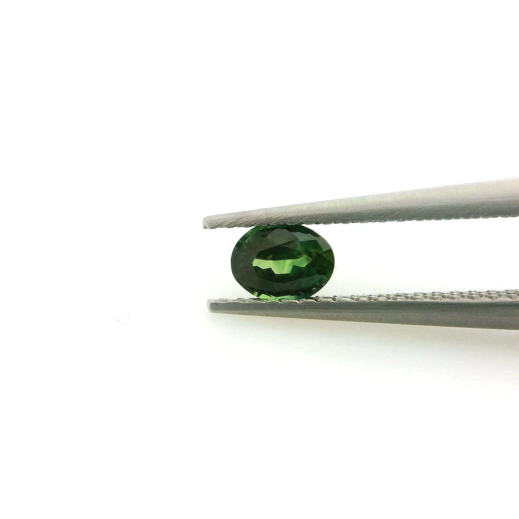 0.41 Carat Green Oval Sapphire
