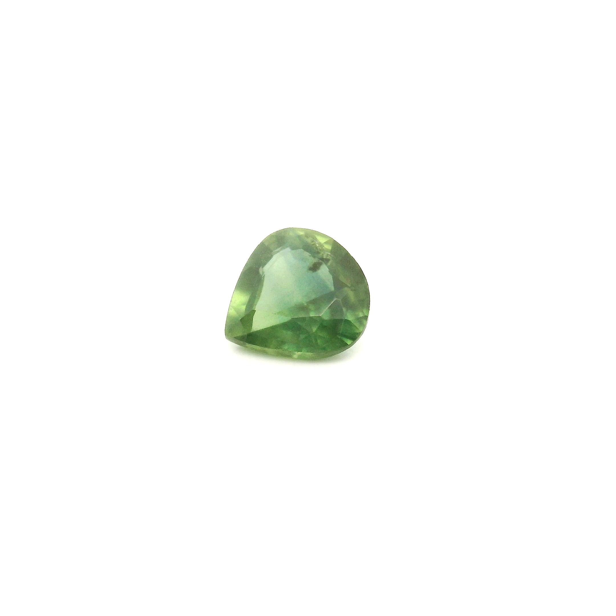 0.57 Carat Green Pear Sapphire