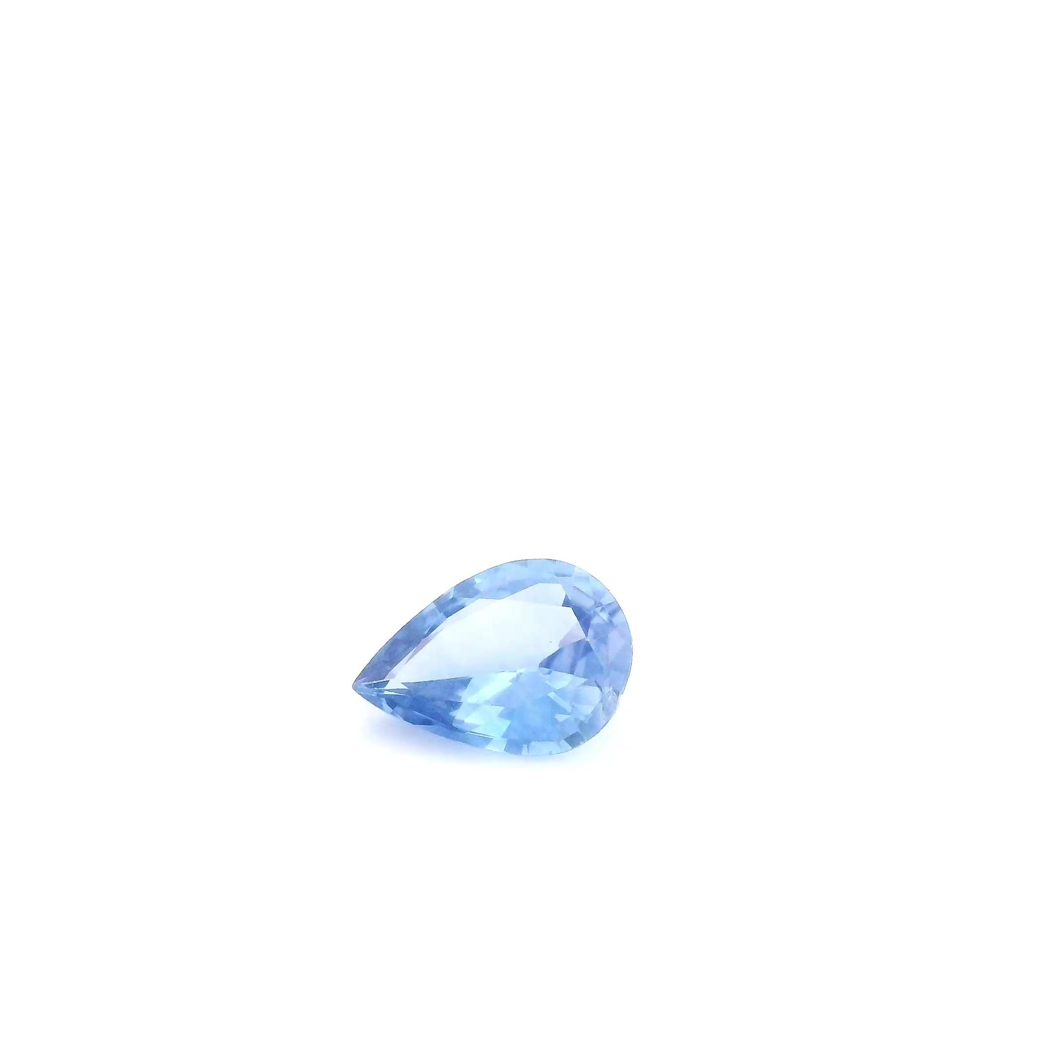 0.66 Carat Blue Pear Sapphire