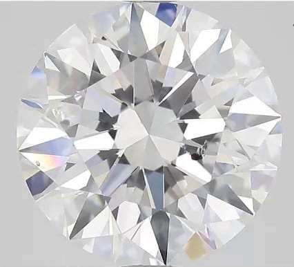 4.04ct D SI2 Rare Carat Ideal Cut Round Diamond