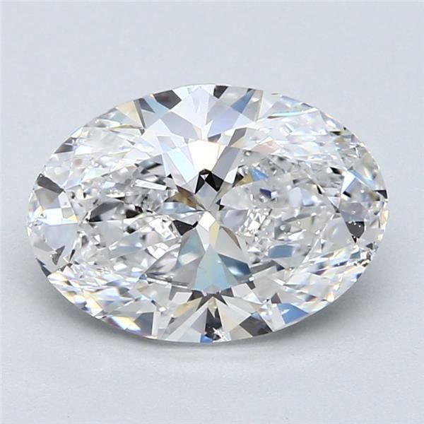 3.01ct D SI1 Rare Carat Ideal Cut Oval Diamond