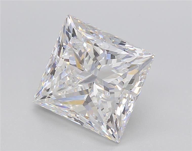 5.00ct E VVS2 Rare Carat Ideal Cut Princess Lab Grown Diamond