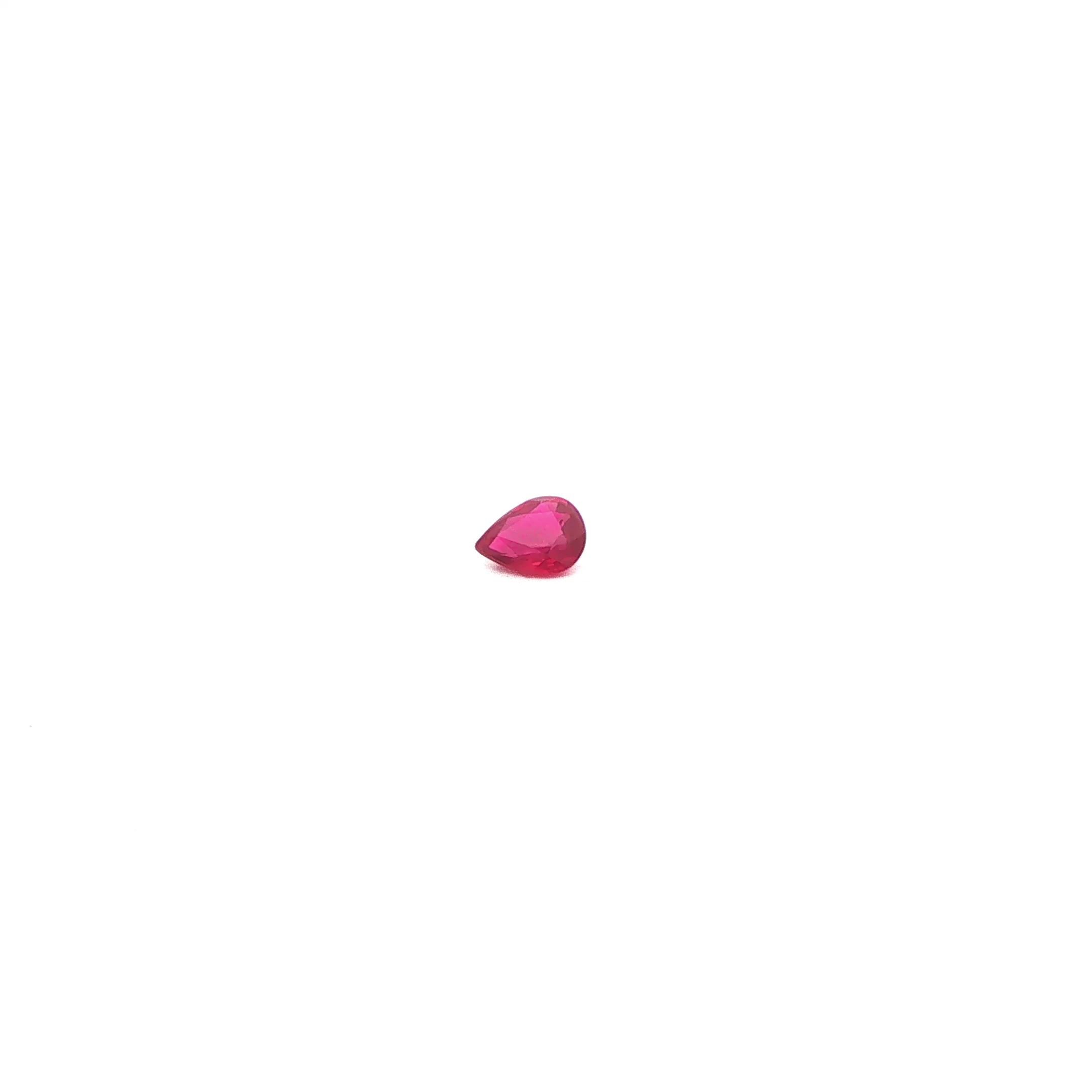 0.35 Carat Red Pear Ruby