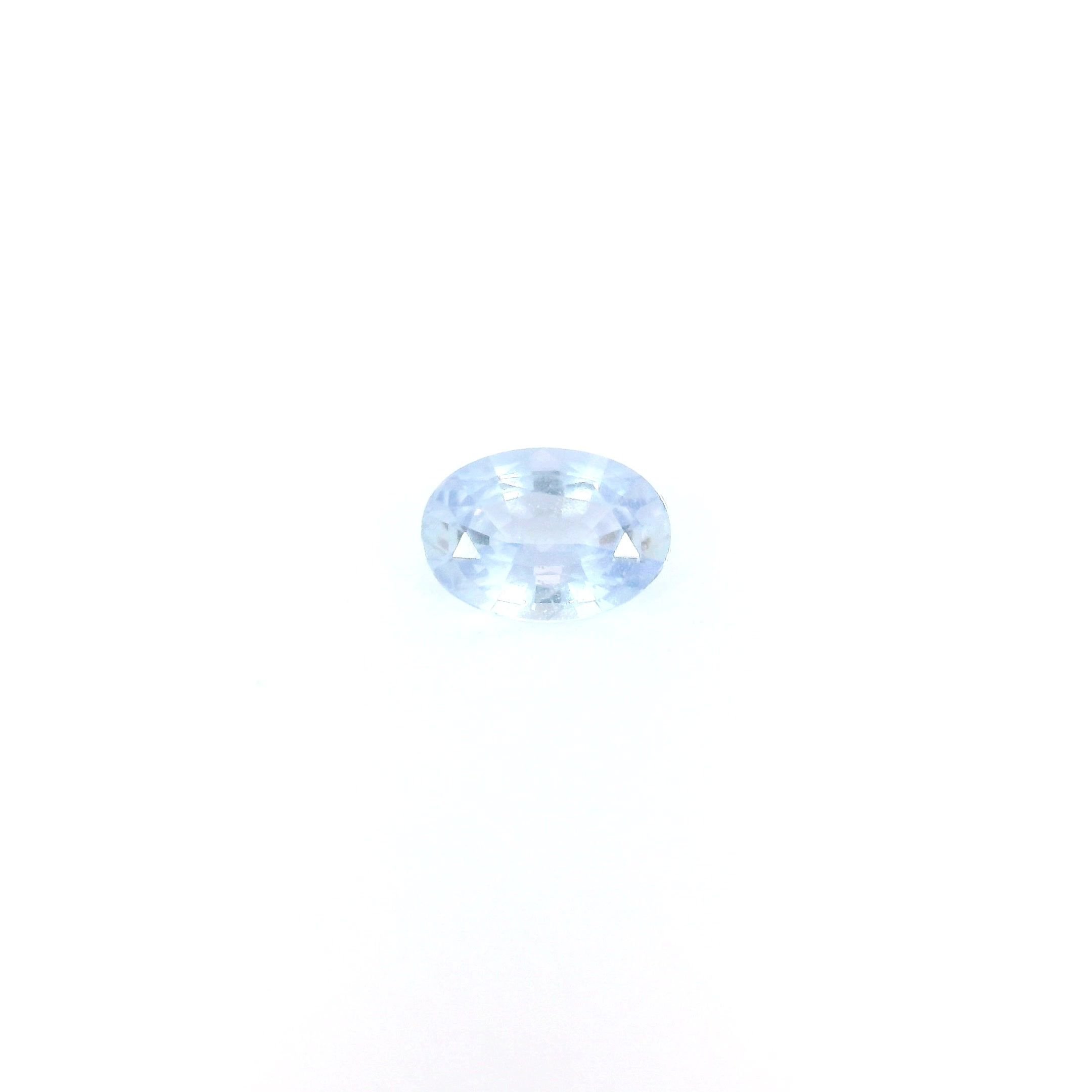 0.48 Carat Light Blue Oval Sapphire