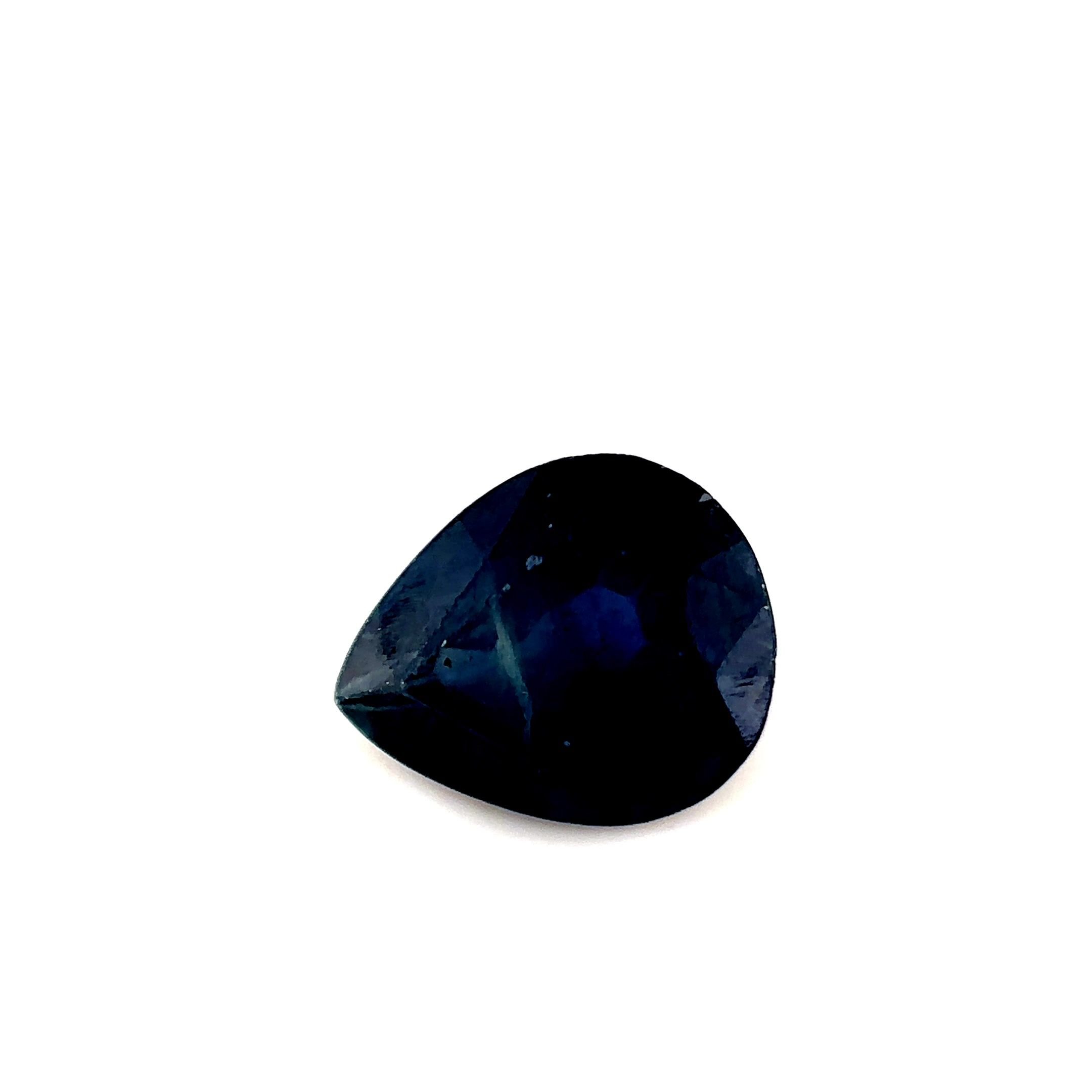 2.83 Carat Blue Pear Sapphire