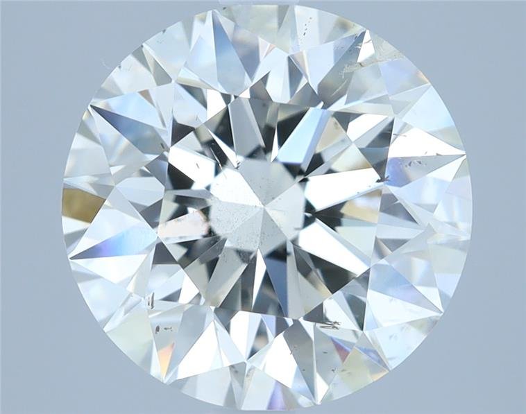 3.41ct K SI2 Rare Carat Ideal Cut Round Diamond