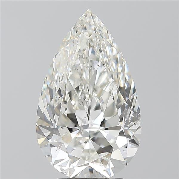 3.71ct H SI2 Rare Carat Ideal Cut Pear Diamond
