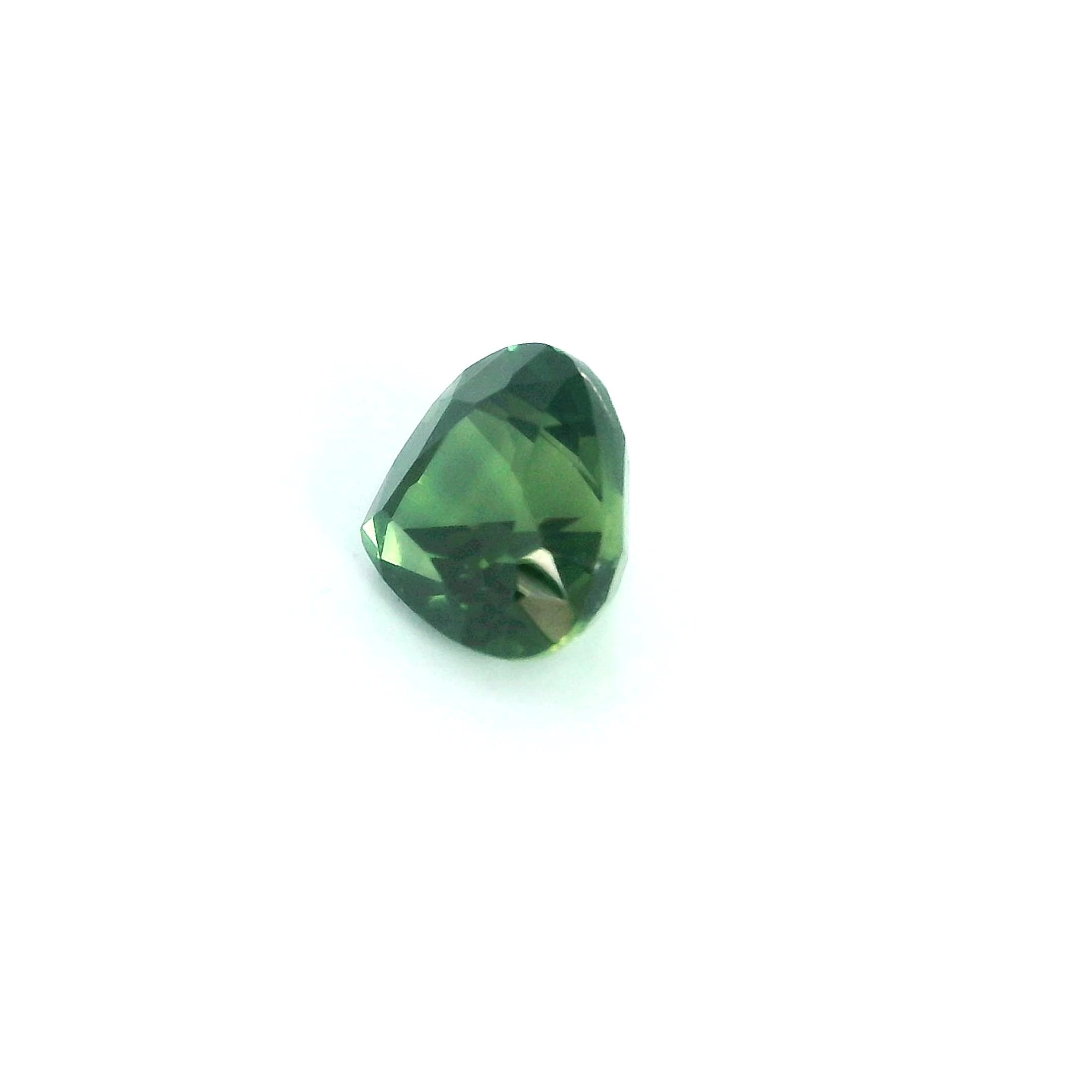 0.98 Carat Green Pear Sapphire