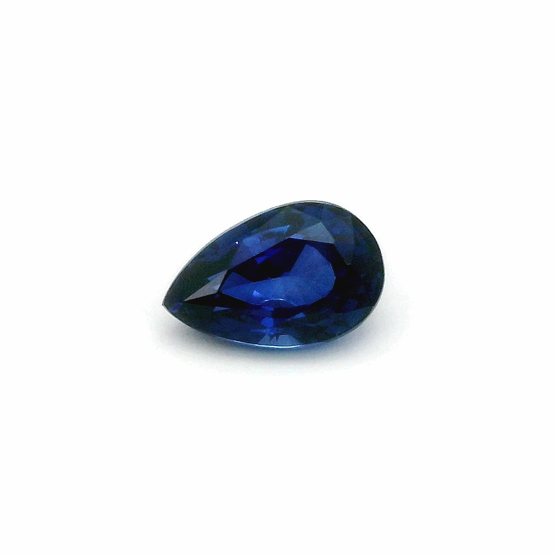 2.17 Carat Blue Pear Sapphire