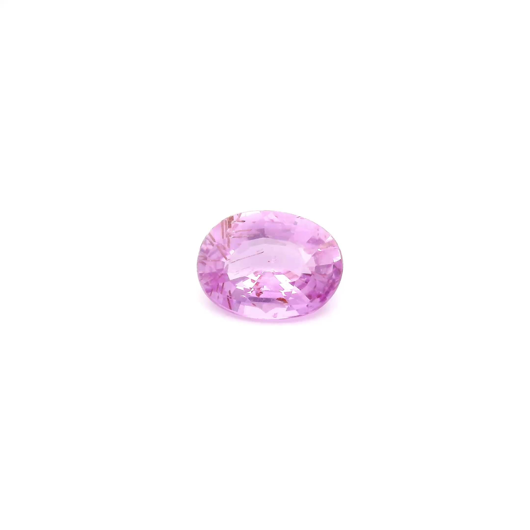 0.99 Carat Light Pink Oval Sapphire