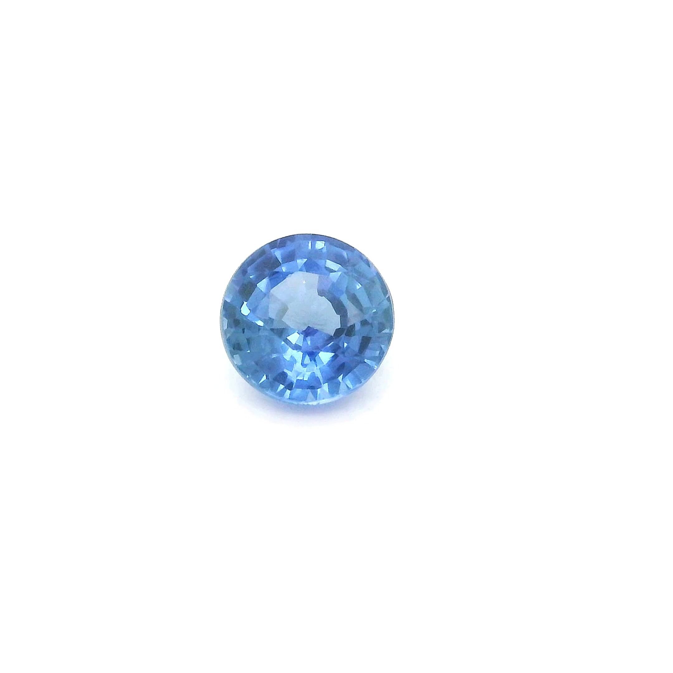 0.68 Carat Blue Round Sapphire