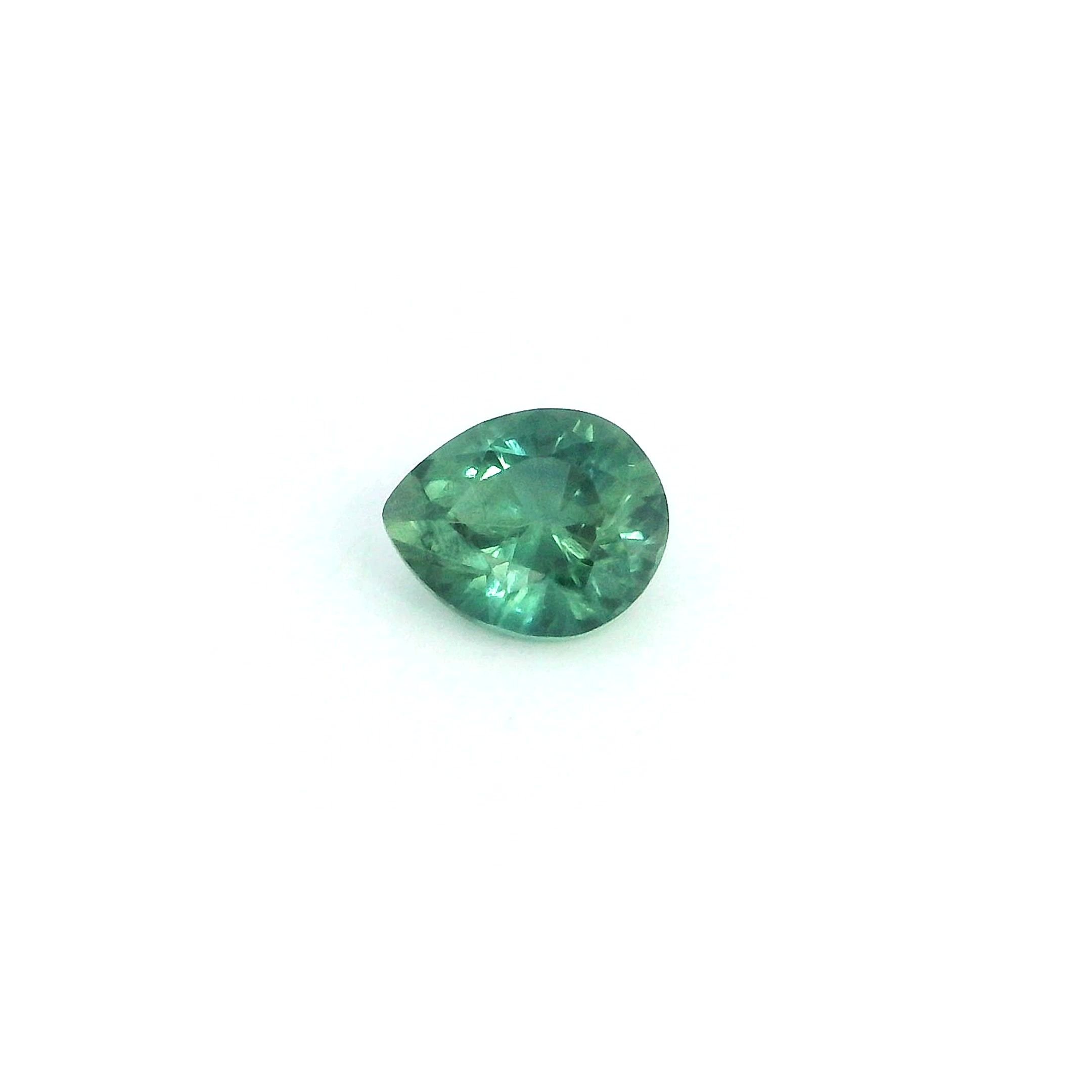 0.53 Carat Green Pear Sapphire