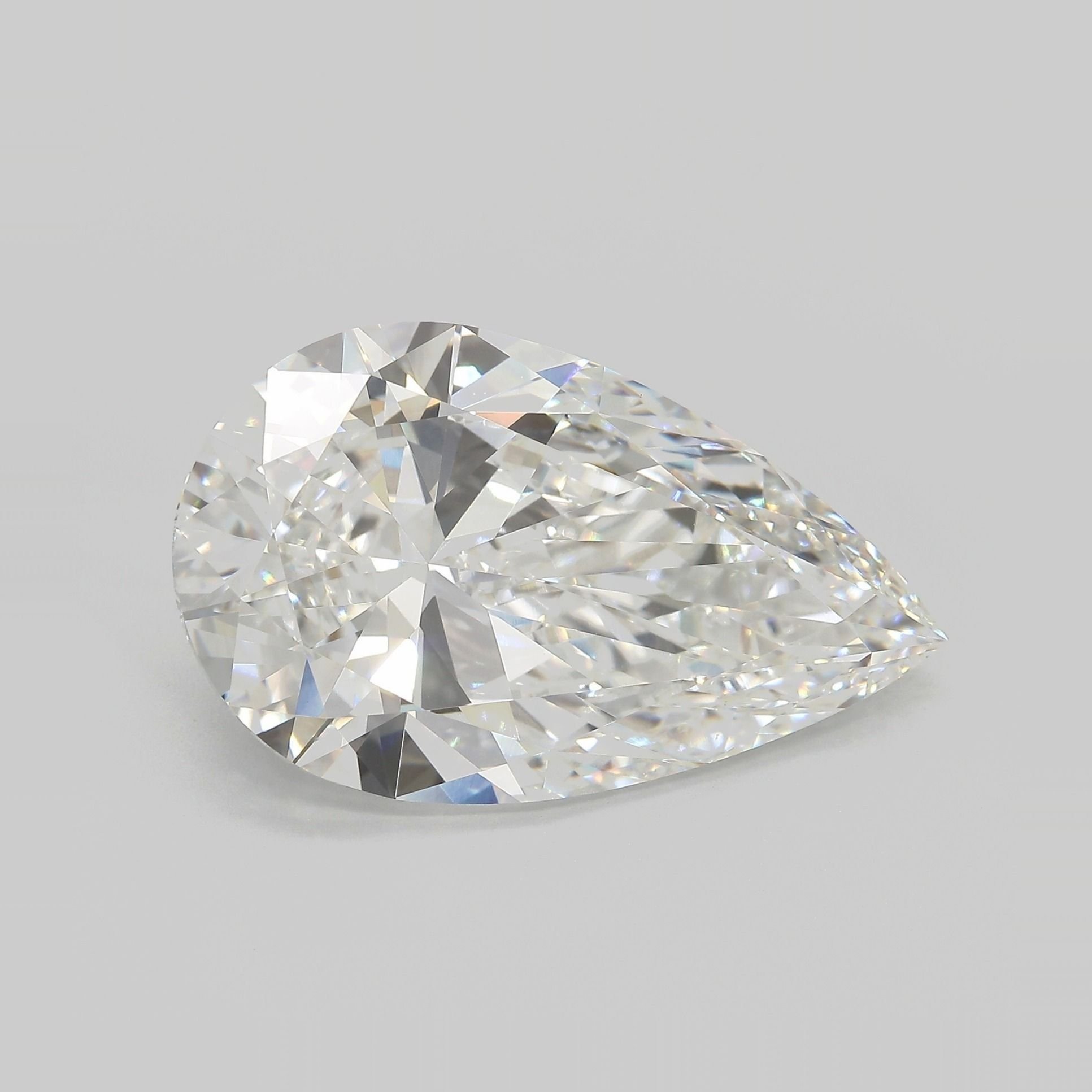 14.22ct F VVS2 Rare Carat Ideal Cut Pear Lab Grown Diamond