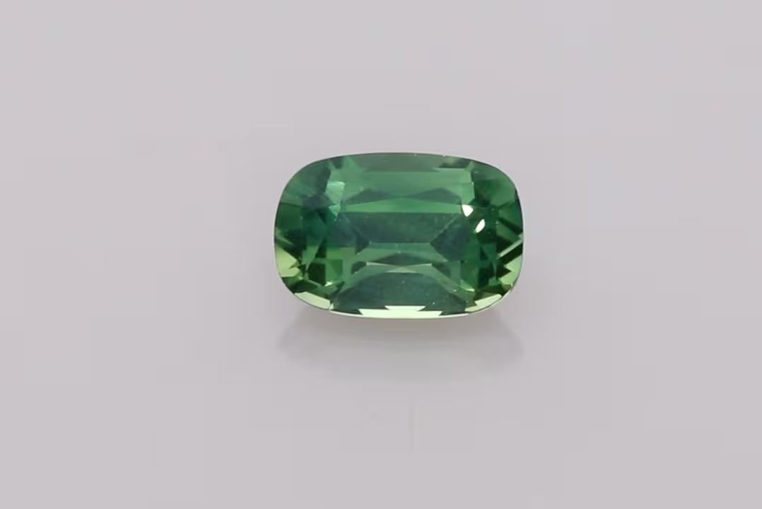 1.04 Carat Teal Cushion Sapphire
