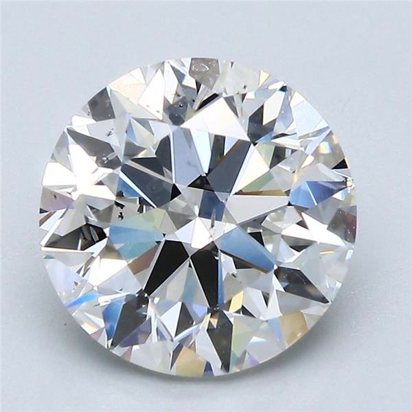 3.41ct H SI1 Rare Carat Ideal Cut Round Diamond