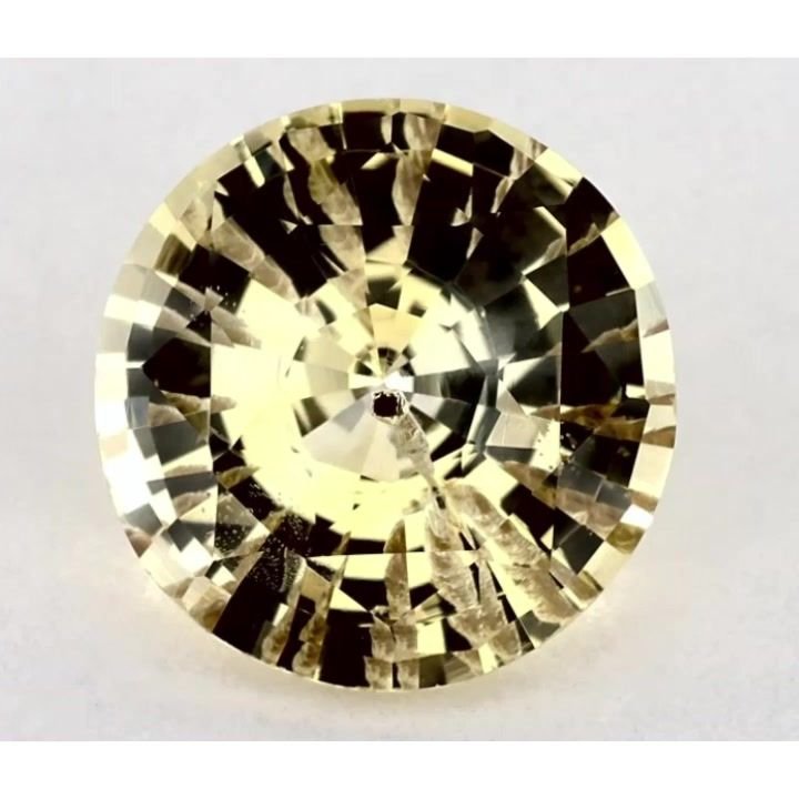 4.80 Carat Yellow Round Sapphire