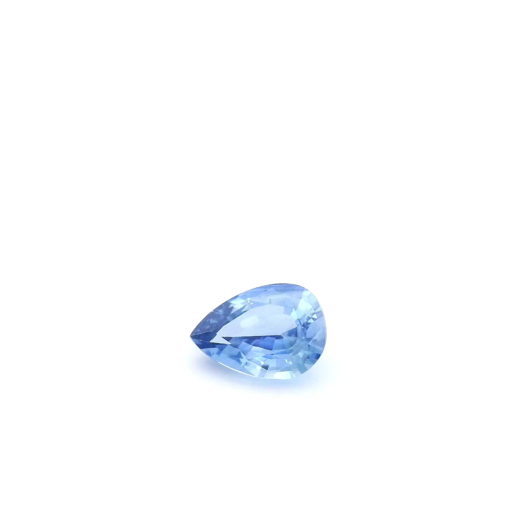 0.73 Carat Blue Pear Sapphire