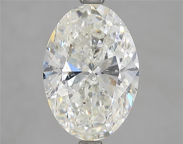 3.02ct H SI2 Rare Carat Ideal Cut Oval Diamond