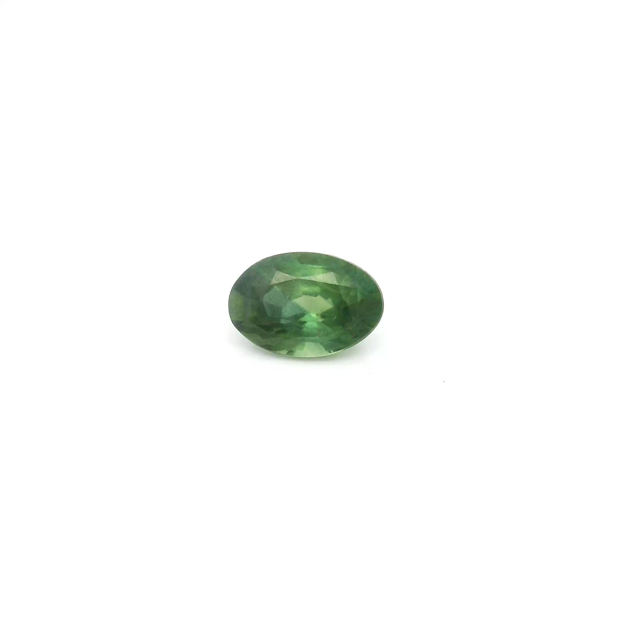 0.69 Carat Green Oval Sapphire