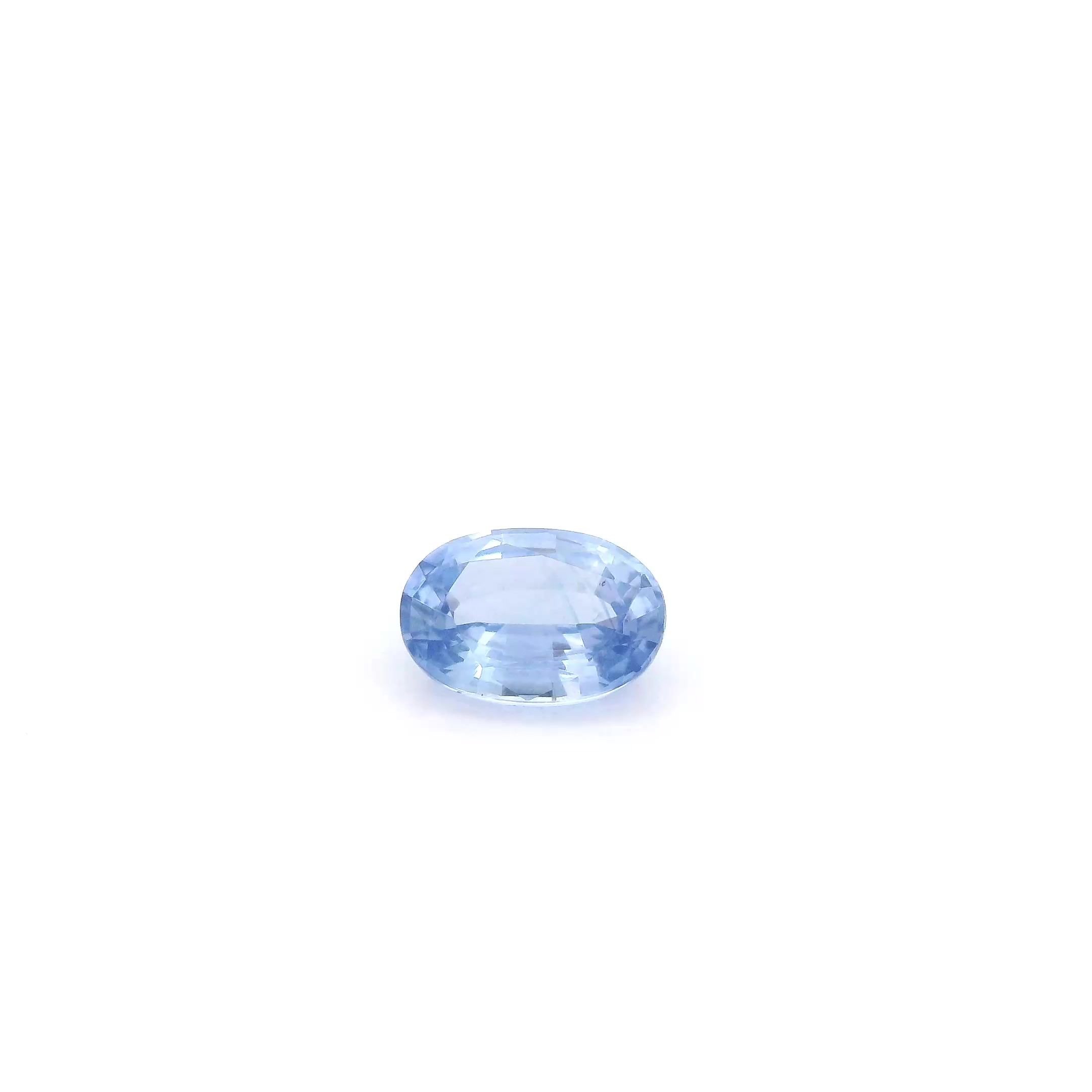 0.63 Carat Light Blue Oval Sapphire