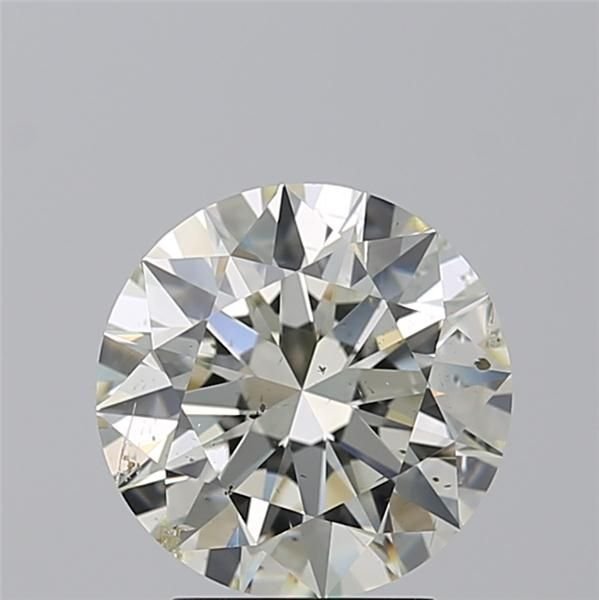 3.06ct K SI2 Rare Carat Ideal Cut Round Diamond