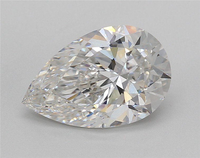 3.02ct F VS1 Rare Carat Ideal Cut Pear Lab Grown Diamond