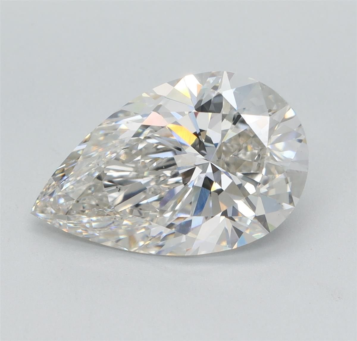 2.78ct H VS1 Rare Carat Ideal Cut Pear Lab Grown Diamond