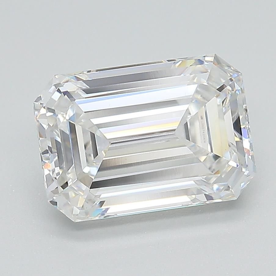 3.10ct E VS2 Rare Carat Ideal Cut Emerald Lab Grown Diamond