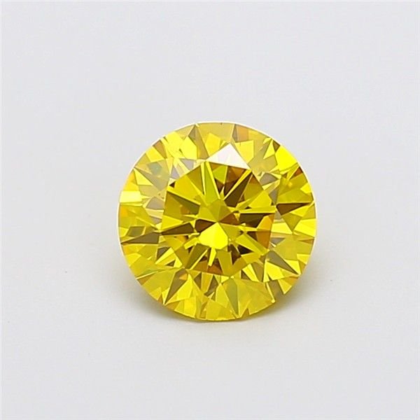 1.38 Ct. Fancy Vivid Yellow Round Lab Diamond
