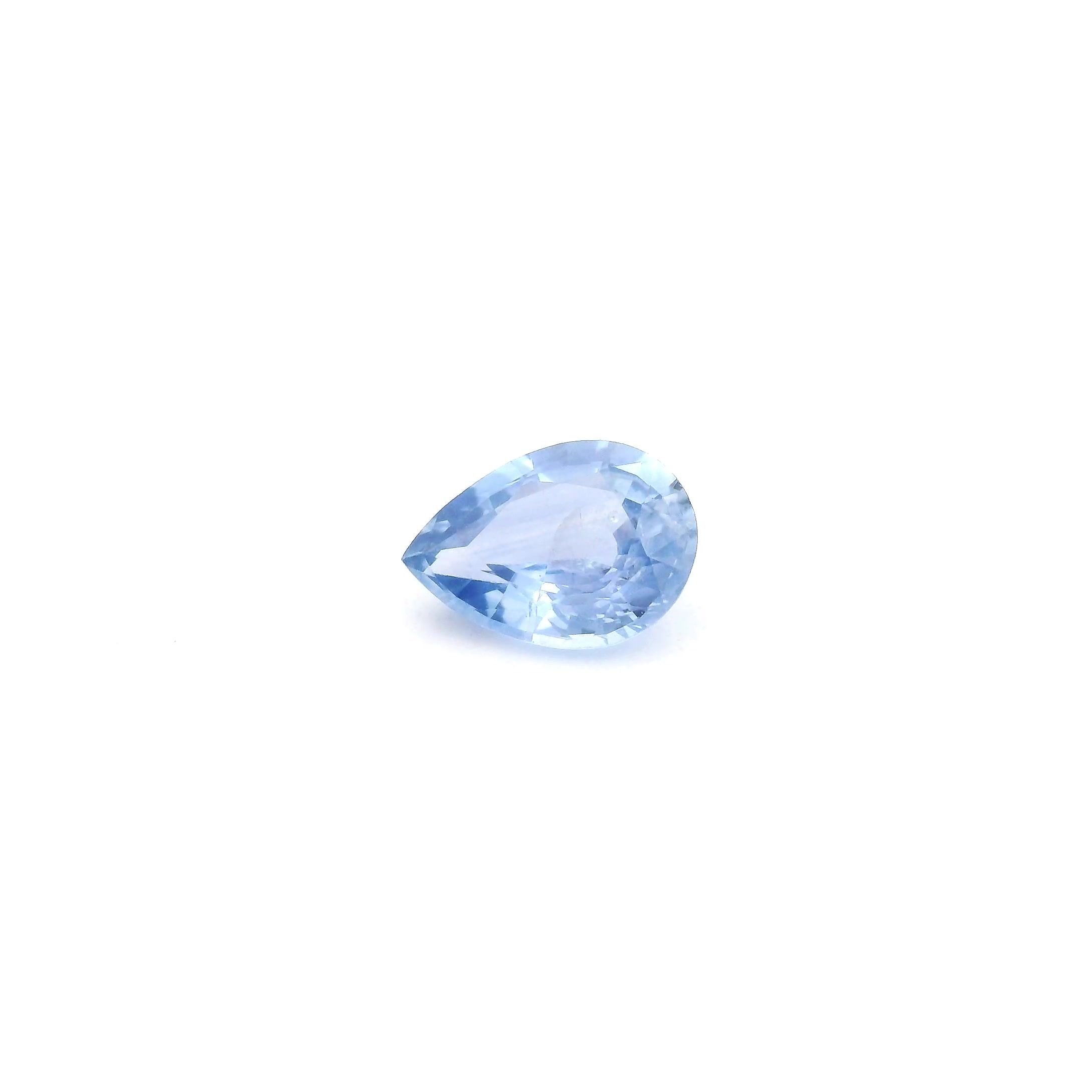 0.71 Carat Blue Pear Sapphire